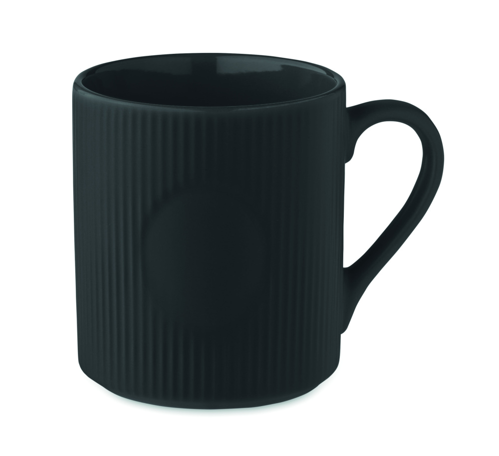 Logotrade business gift image of: Ribbed ceramic mug mat 340 ml